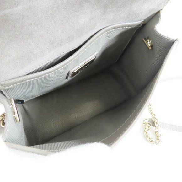 Furla Metropolis Python Pattern Leather Shoulder Bag Gray - Picture 9 of 9